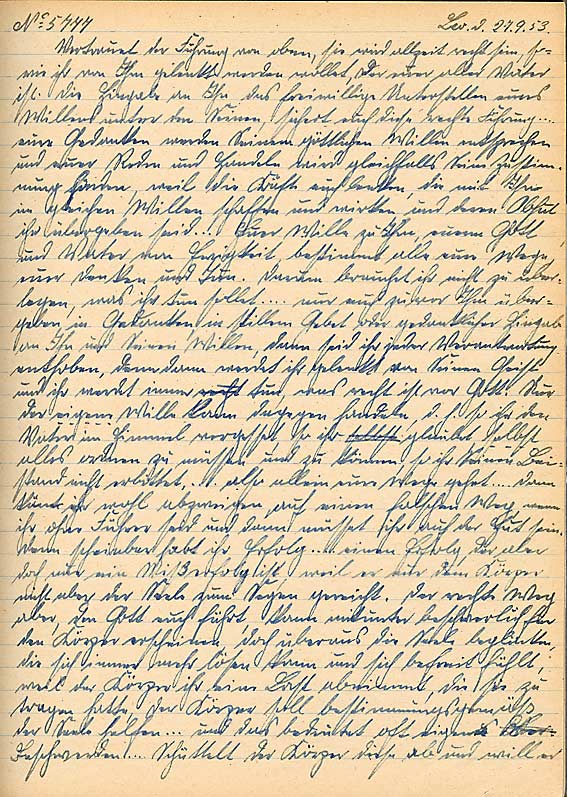 Handschrift/Faksimile einer Bertha Dudde - Kundgabe